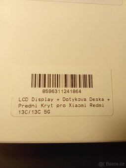 LCD display, dotyková deska, přední kryt Redmi 13C - 2