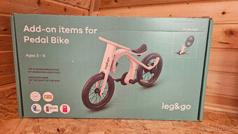 LEG&GO dětské dřevěné odrážedlo s kolem 5v1 - 2