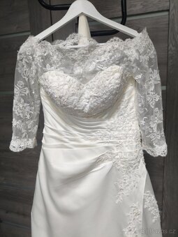 Svatební šaty s vlečkou vel. 36/38 - 2