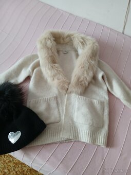 Svetrik detsky + čepice zdarma - 2