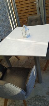 Bílý jídelní stůl rozkládací 120 cm +40 cm - 2