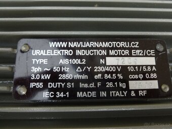 Elektromotor 3 kW / 2850 ot. -přírubový - 2