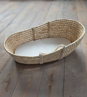 Childhome Mojžíšův koš vyvýšený Natural + matrace + potah Sl - 2