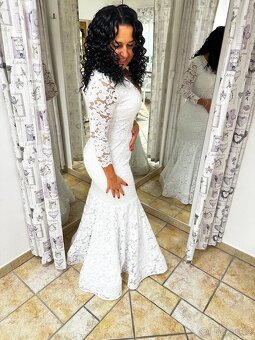 Svatební šaty z elastické krajky - 2