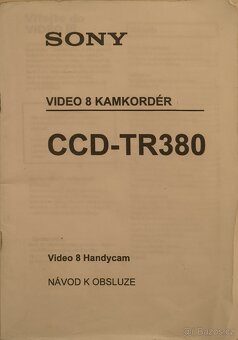 Prodám videokameru SONY CCD - TR380 - 2