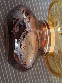 Medový skleněný košík - 2