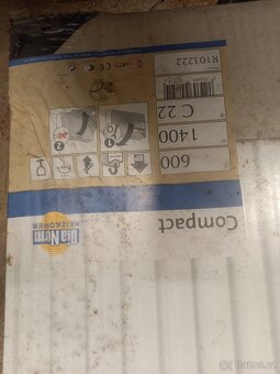 Prodám 2ks radiátorů  dianorm 600×600  600×1400 - 2