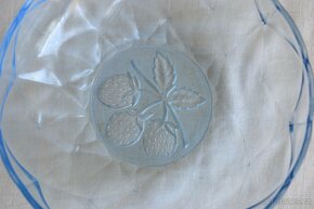 Starožitná skleněná mísa modrá - 2