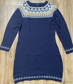 Nové modré svetrové šaty (vel. 40) - 2