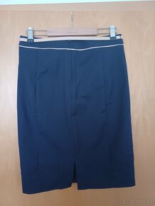 Přiléhavá sukně s opaskem modrá - 2