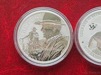 2x 1 oz stříbrná mince John Wayne 2020 a 2021 Perth Mint - 2