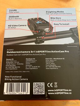 Outdoorová kamera 3v1 inSPORTline ActionCam Pro - 2