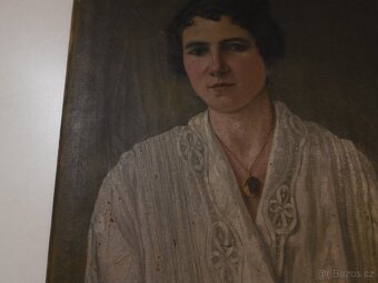 Obraz portrét dámy, Jos. Cerman  15.6.1880 - 2