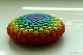 Čakra mandala - dot art - sakrální geometrie II. - 2