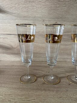 sklenice na sekt flétny na šampaňské retro sklo - 2