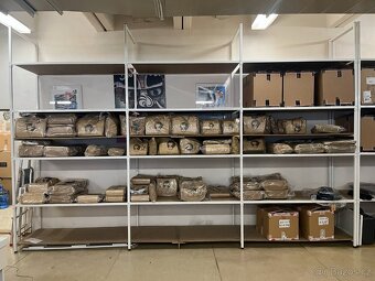 BÍLÝ KOVOVÝ REGÁL - 2 KS - 2