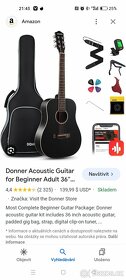 Akustická kytara DONNER velikost 3/4 - 2