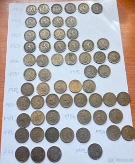 1 Kčs ČESKOSLOVENSKO 1963 - 1992 - 2