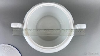 Mísa na polévku husy, modrá linka, český porcelán - 2