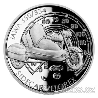 Stříbrná mince Na kolech-JAWA 350/354 - 2