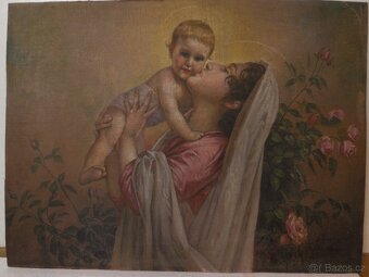 Obraz svatý motiv, malba Karel Medlík 20.9.1860 Nová Paka - 2