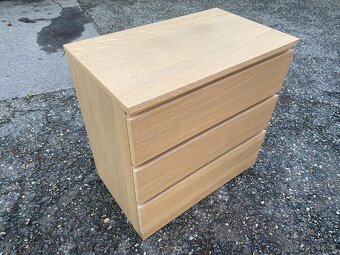 Komoda IKEA Malm se 3 zásuvkami - bíl. mořena - 2
