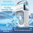 USB nabíjecí mini přenosný ventilátor s chladicí vodní mlhou - 2