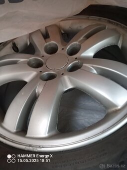 Al kola 4 ks 5x113,5,zánovní pneu,205x60x16 - 2