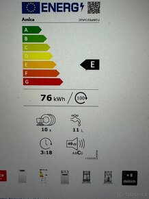 Myčka AMICA malá vestavěná - 2