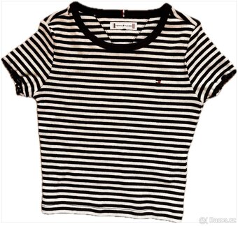 Krásné holčičí žebrované tričko Tommy Hilfiger vel.86/92 - 2