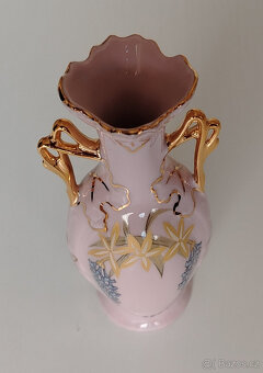 Secesní vážička - růžový porcelán z Chodova - 2