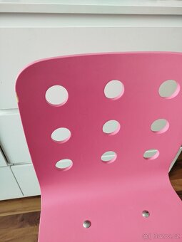 Dětská židle růžová / bílá. IKEA - 2