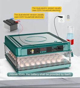 Inkubátor (líheň) automaticky na 15 kuřecí vejce - 2