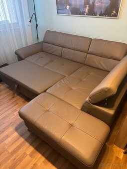 Kožená sedačka, kuchyňský stů, židle a lavice - 2
