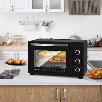 Mini trouba WOLTU s knoflíky, 32 l pečící trouba - 2