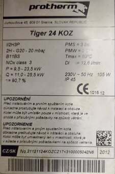 Prodám Protherm Tiger 24 KOZ 17 - 2