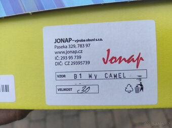 Dětské kožené barefoot boty JONAP Camel vel. 30 - 2