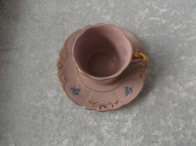Růžový porcelán šálek - 2