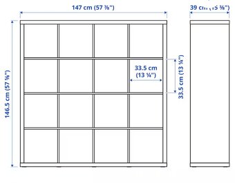 Policový díl KALLAX (IKEA) - sestava s vložkami a dvířky - 2