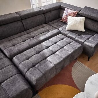 Sedací souprava Stylife + taburet - 2