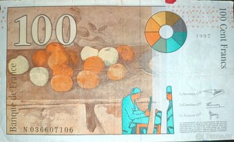 100 franků/francs Francie 1997 Cézanne - 2