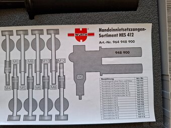 Sada nýtovačů WURTH HES 412 - 2