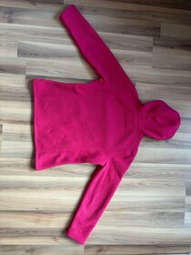 Ružová zateplená mikina s kapucí na zip - 2