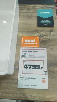 Umyvadlo na desku 41x41cm - nové - tenkostěnné - 2