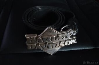 Kožený pásek s přezkou Harley Davidson - 2