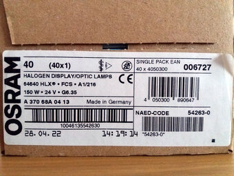 24V/150W G6,35 50h HLX64640 Osram - 2