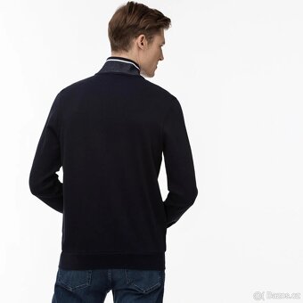 LACOSTE  PÁNSKÝ NAVY SILNÝ BAVLNĚNÝ SVETR XXL - 2