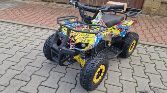 Dětská elektro čtyřkolka ATV Torino 1200W 48V graffiti žlutá - 2