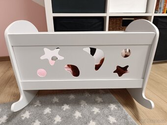 Dřevěná kolébka bílá - 2