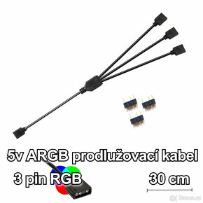 Rozbočovací/prodlužovací kabel 30 cm 5V 3 pin aRGB pro RGB - 2